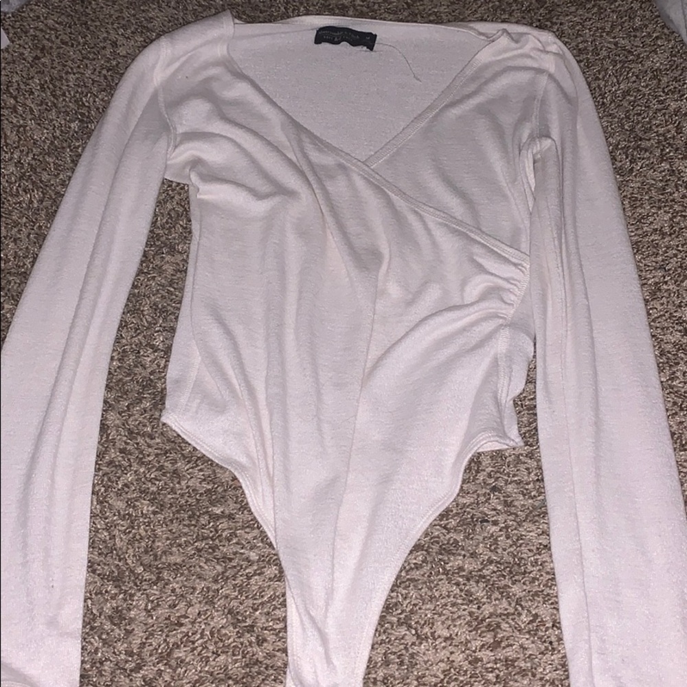 White V-Neck Bodysuit